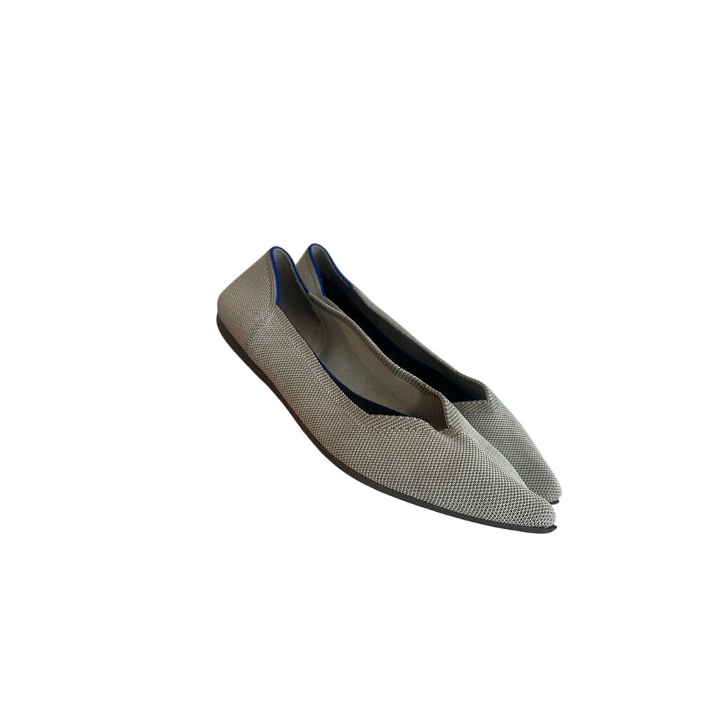 Rothy's The Point Gray Pointed Toe Ballet Flats Gray Sz 10.5 - Some Toe Wear